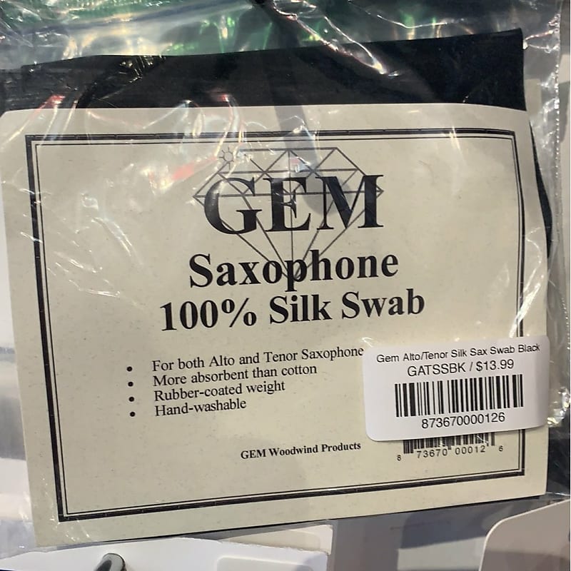 Gem Alto/Tenor Silk Sax Swab Black Reverb