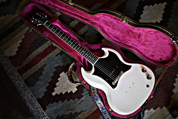 Gibson SG 1967 Polaris White p90 Jr Junior w/Case image 1