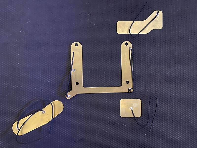 Fender Fender USA Jaguar Brass Shield Kit Set Of Four | Reverb