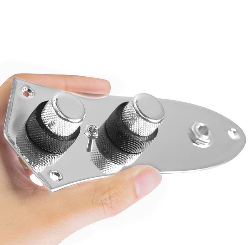 920D Custom JB-CON-CH/BK+T Upgraded Dual Pickup Bass Concentric Control Plate with Toggle image 1
