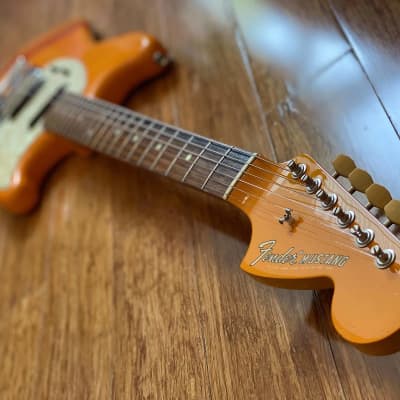 Fender Japan Only 2007 Mustang Competition Reissue 'Beck' Edition Capri Orange w/ Matching H/S image 9