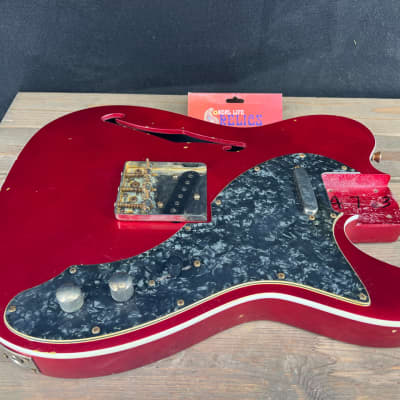 Real Life Relics Fully Loaded 69 Tele® T  Body Top Bound Aged Candy Apple Red #3 image 5