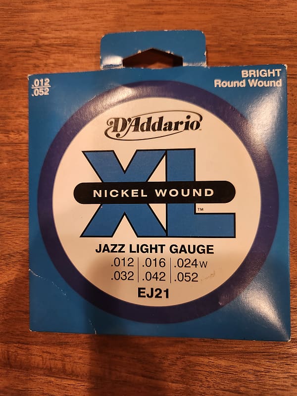 D'Addario EJ21 Nickel Wound Jazz Light Electric Guitar Strings, 12-52 2000 - 2020 - Nickel image 1
