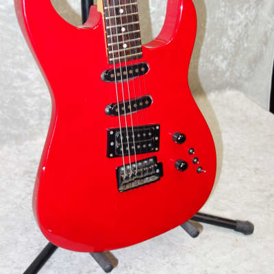 Barrington Foxxe electric guitar HSS in red finish with bag image 7