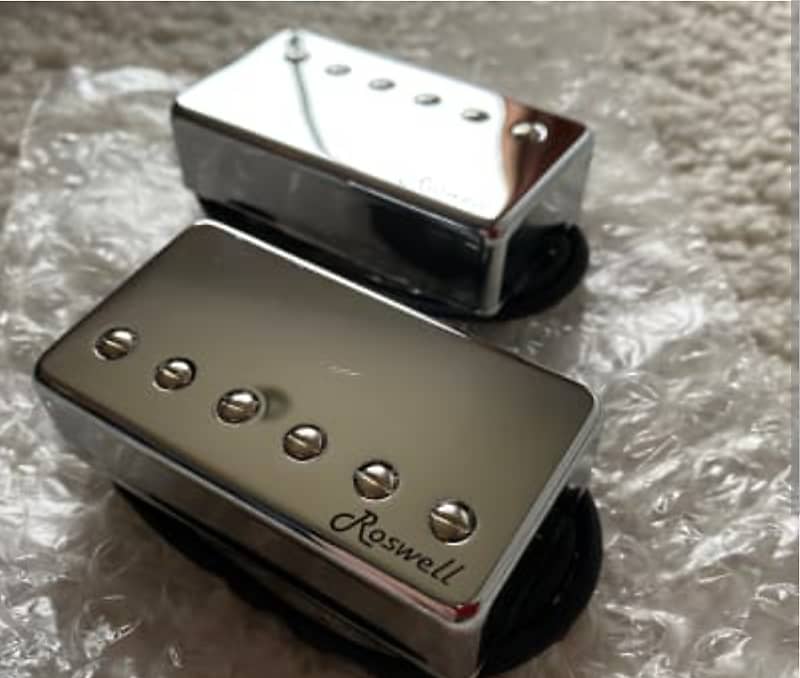 Roswell Alnico V Humbucker Pickup Set Nickel Reverb