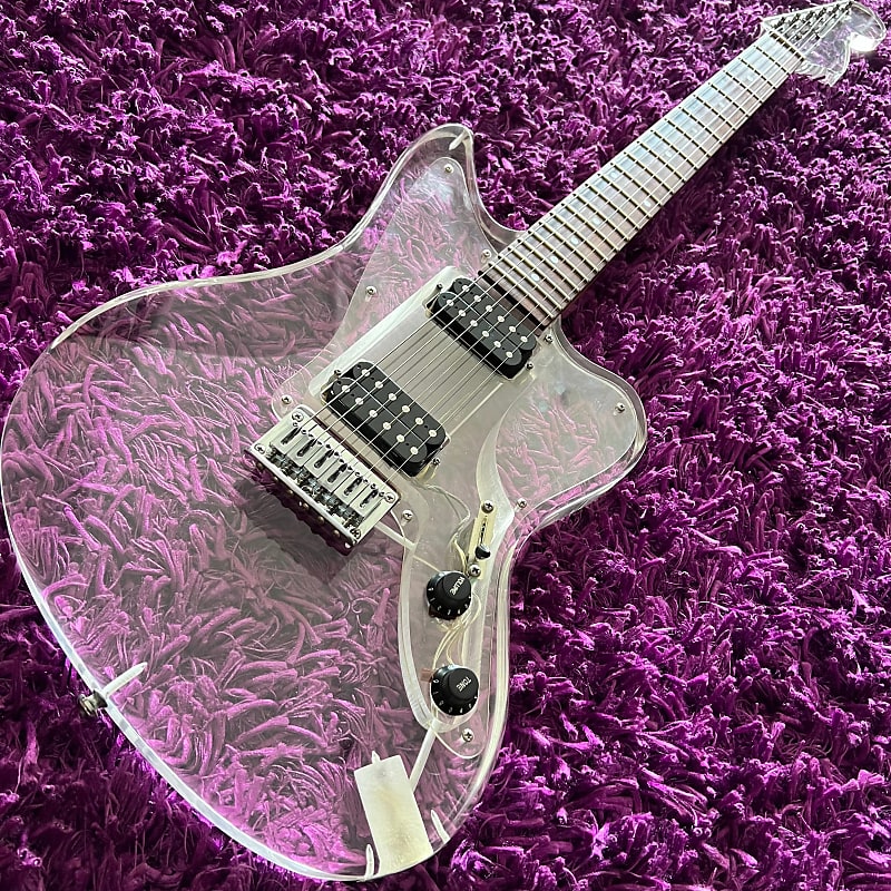 Barclay 5004 Clear Acrylic Jaguar Electric Guitar (MIJ) | Reverb