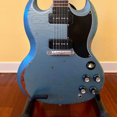 Gibson SG Special Faded 2018 Pelham Blue heavy relic image 3