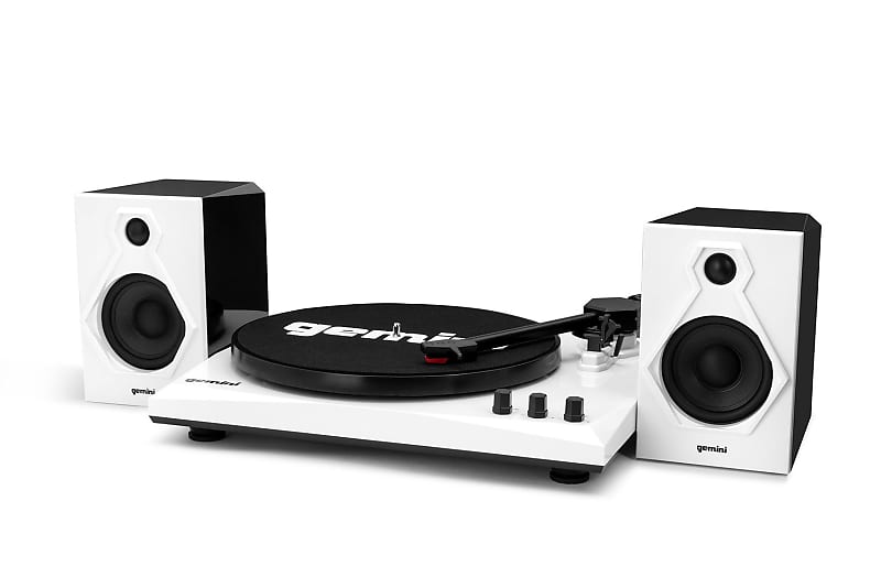 Gemini TT-900 Vinyl Record Player Turntable w/Bluetooth+Dual Speakers TT-900BW image 1