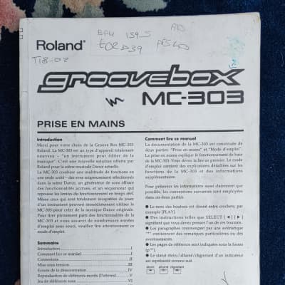 MANUEL D'utilisation français MC-303 Groovebox