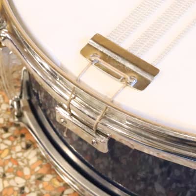 Stewart 5.5x14" Snare Drum Blue Sparkle Vintage 1970's MIJ image 12