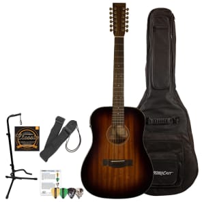 Sigma Guitars 15 Series Mahogany Guitar with ChromaCast Accessories, Shadowburst - 12-String Dreadnought / Acoustic-Electric / 1 image 8