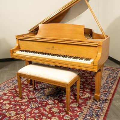 Steinway & Sons 5'7" Model M Grand Piano | Satin Oak | SN: 395111 image 1