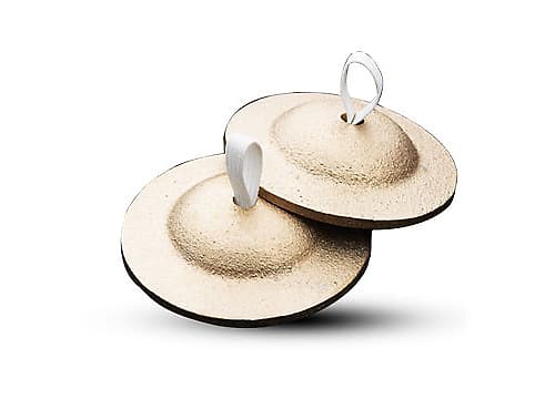 Zildjian P0771 FX Series Finger Cymbals Thick higher-pitched ring audible Natural Cast finish (Pair) image 1