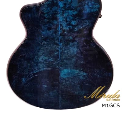 Merida Extrema M1GCS double all Solid Spruce Garapa burls Grand Auditorium electric acoustic guitar image 1
