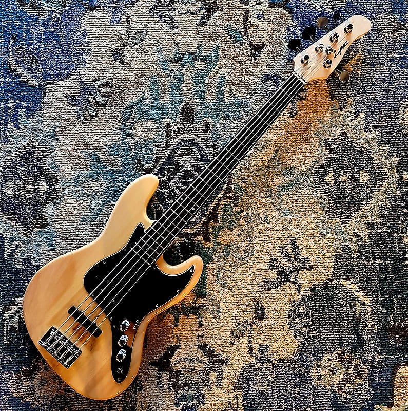 Lyman LJ-150 5-String Electric Jazz Bass - Natural image 1
