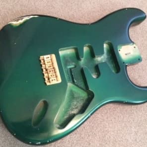 MJT Hardtail Strat Body for Fender style guitar 2017 Sherwood Green Metallic image 2