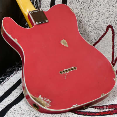 Fender Custom Shop 1962 Telecaster Custom Rosewood Slab Board Hand-Wound Pickups Relic Fiesta Red 7.10 lbs image 11