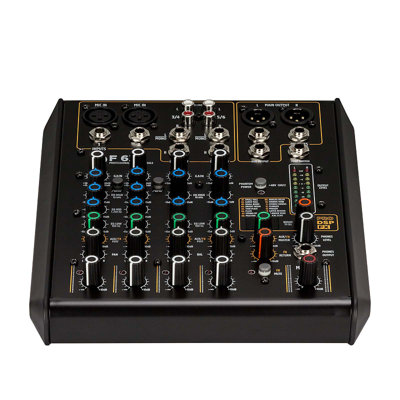 RCF F 6XR 6-Channel USB Mixer with DSP Effects image 1