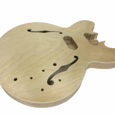 Solo ES Style Guitar Body, Semi Hollow, Maple Top