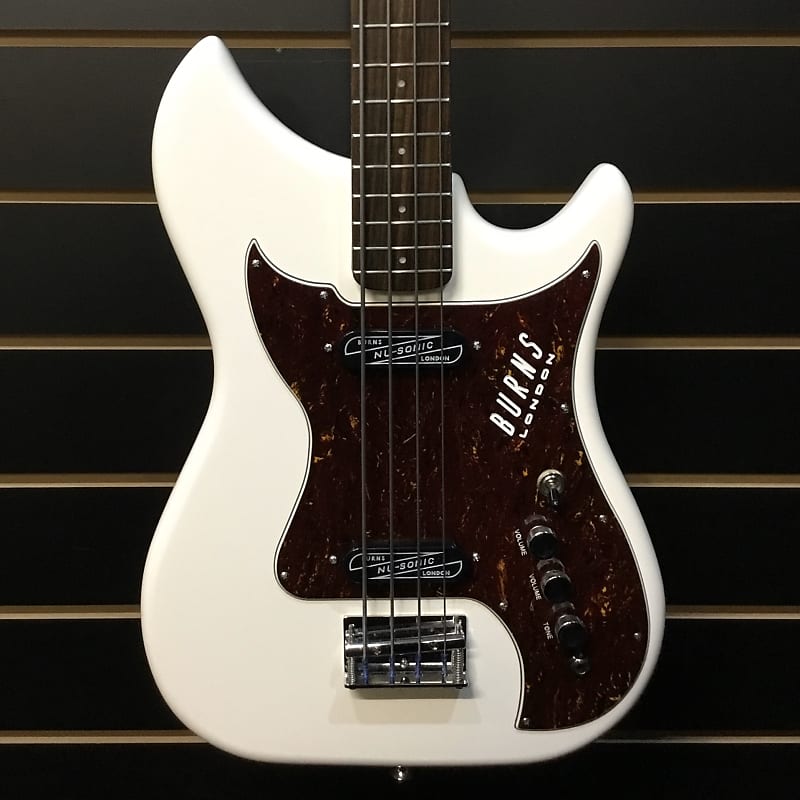 Burns Nu-Sonic Short Scale Bass White | Reverb