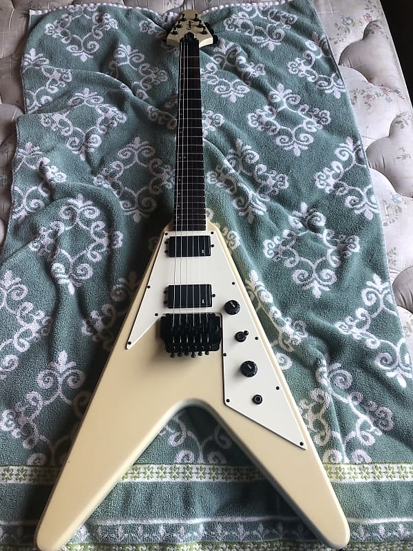 Epiphone Flying V 1989 Metallic White Rare Made in Korea