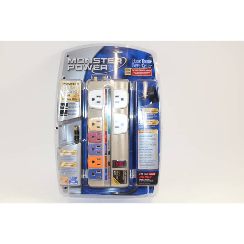 Monster Power HT800 Home Theatre Power Center Surge Protector Reverb