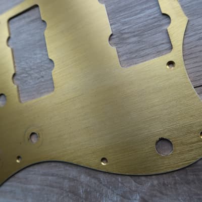 58 - 60   Fender Jazzmaster  pickguard USA Hole pattern Relic / Aged  Gold Anodized   Aluminum 59 RI image 2