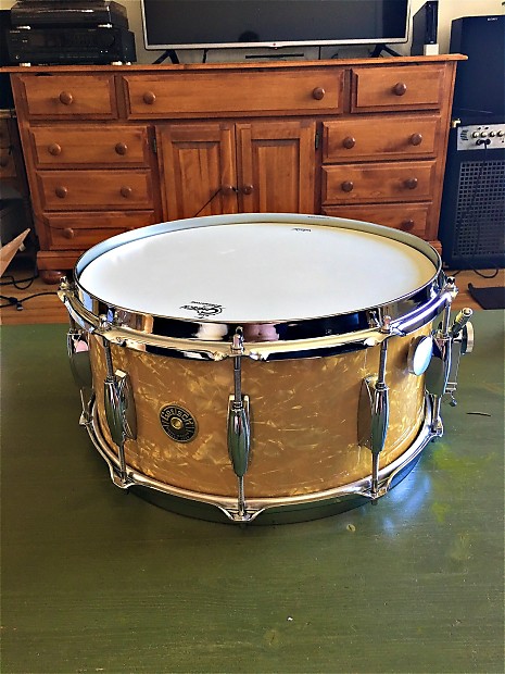 Gretsch Broadkaster 14 X 6.5 Snare Drum Vintage Build Antique Pearl Brand New