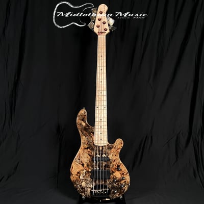 Lakland USA 55-94 Custom Deluxe - 5-String Bass - Buckeye Burl Gloss Finish & Gold/Black Hardware w/Case (7935) for sale