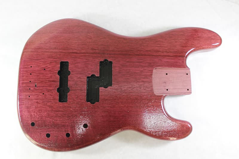 Finished Purpleheart P/J bass guitar body - fits fender