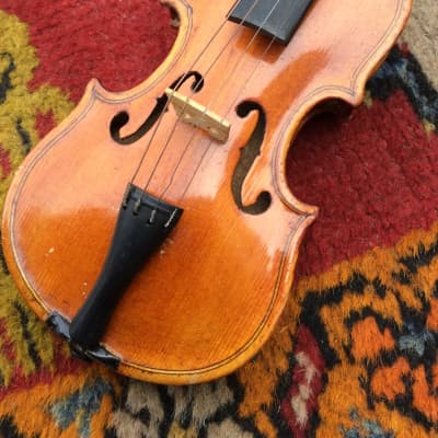 Violin Super Small Playable 10 1/4 Inches Long 1/128?? Full Purfling with Bow and Case image 8