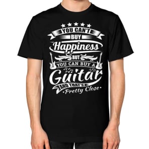 Guitar Happiness T-Shirt Large 2016 Black image 1