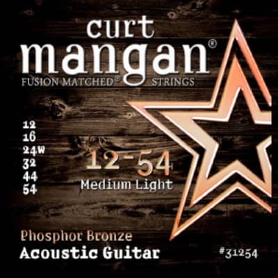 Curt Mangan 12-54 Phosphor Bronze Acoustic Strings image 1