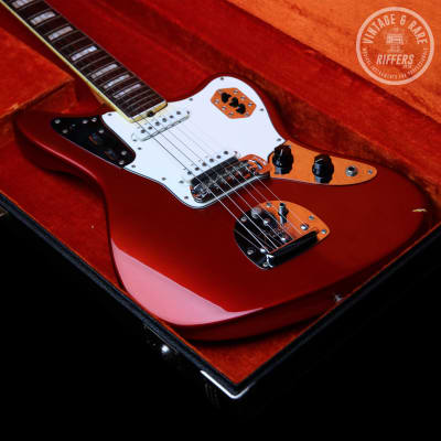 (Video) *All Original* 1969 Fender Jaguar Candy Apple Red, Rosewood Fretboard, Block Inlays w/OHSC, Case Candy | Rare Custom Colour Offset Vintage Guitar for sale