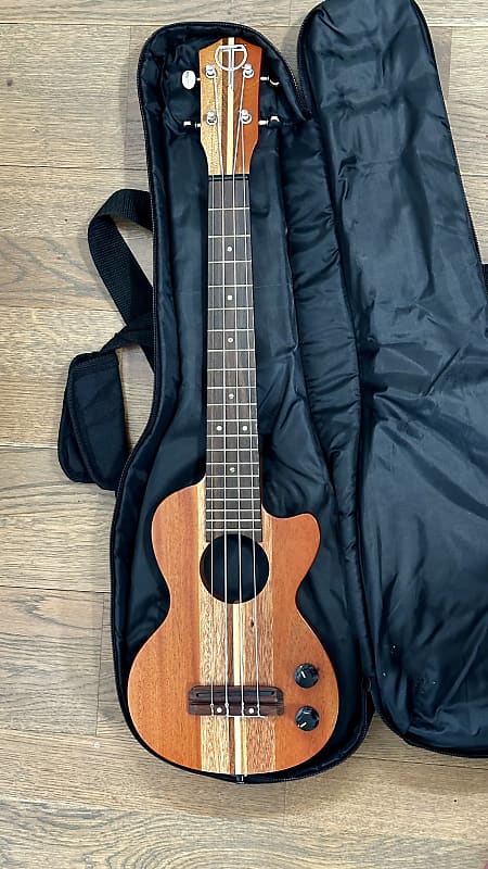 Eleuke Solid Body Electric Tenor Ukulele With Bluetooth Reverb 6658