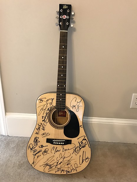 Celebrity Autographed Acoustic Guitar image 1