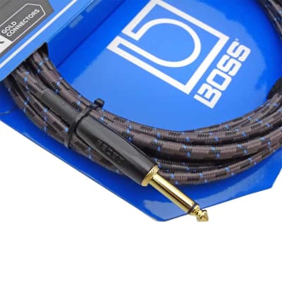 Boss BIC-10A Instrument Cable, 1/4" Straight - Right Angle 1/4 Inch - 10 ft image 3