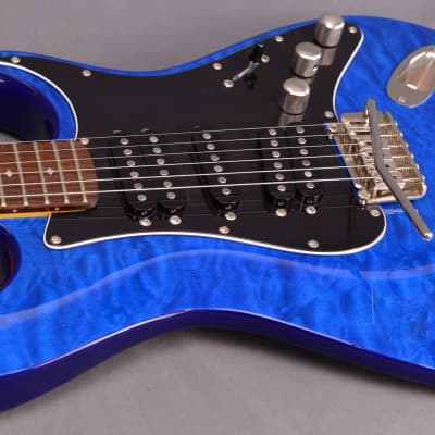 Dean Zelinsky Tagliare Z-Glide Custom Quilt Transparent Blue Maple Flame ~PRISTINE~ Electric Guitar image 6