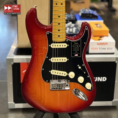 Fender American Ultra Luxe Stratocaster - Plasma Red Burst for sale