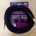 Ernie Ball P06058 Black 25' Braided Straight / Angle Instrument Cable