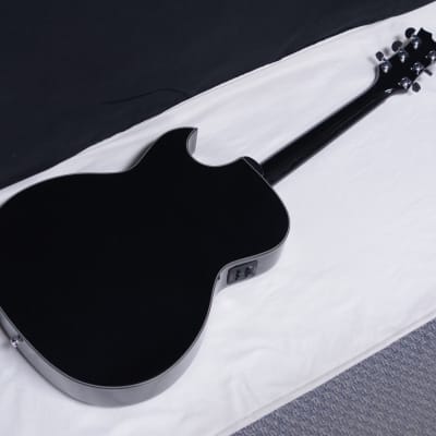DEAN Exhibition Ultra FM Acoustic/Electric guitar w/Fishman USB - Charcoal Burst w/ Hard Case image 6