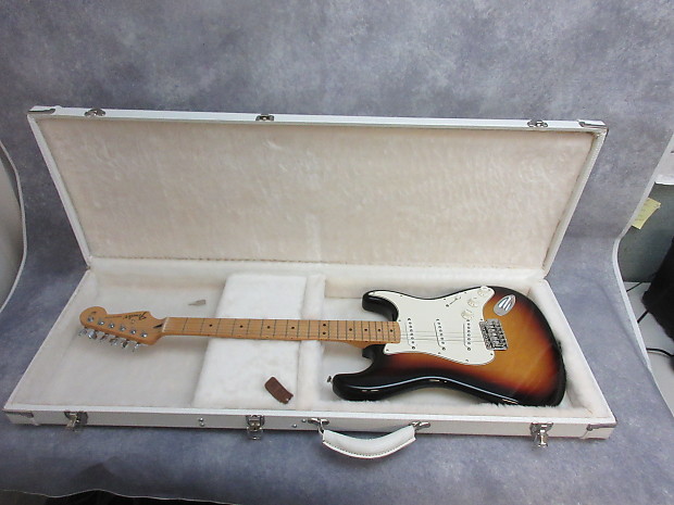 White guitar sales case