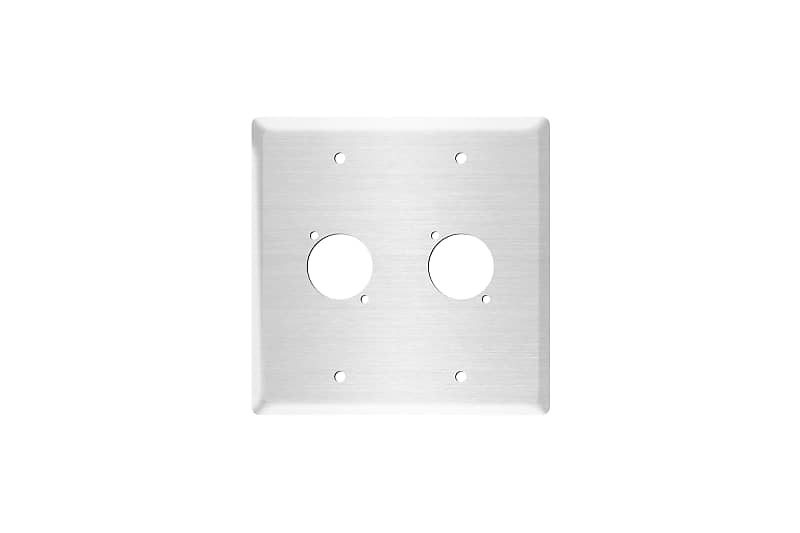 OSP Double Gang Quad Wall Plate with 2 Series D Holes - AVL Panel image 1