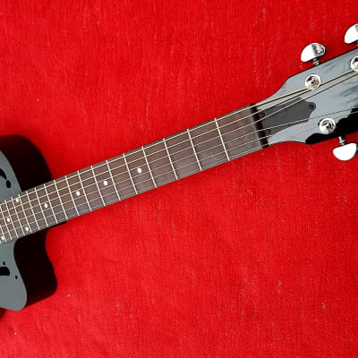 Ozark Resonator Guitar Slimline Cutaway Black With Lipstick Pickup Awesome Looks And Awesome Sound! image 6