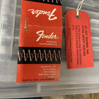 Fender Tolex Hang Tag for Case Or Amp 60's | Reverb