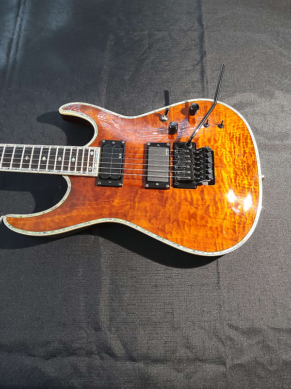 FERNANDES AMBER REVOLVER ELITE SUSTAINER, FLOYD ROSE EMG