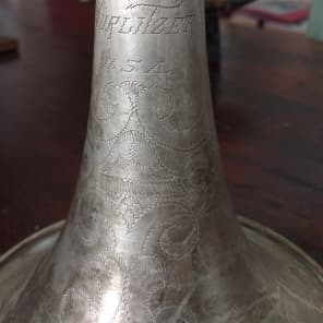 Wurlitzer Lyric 1800's Silver plated Trumpet w/ original case - In Very Good condition! image 1