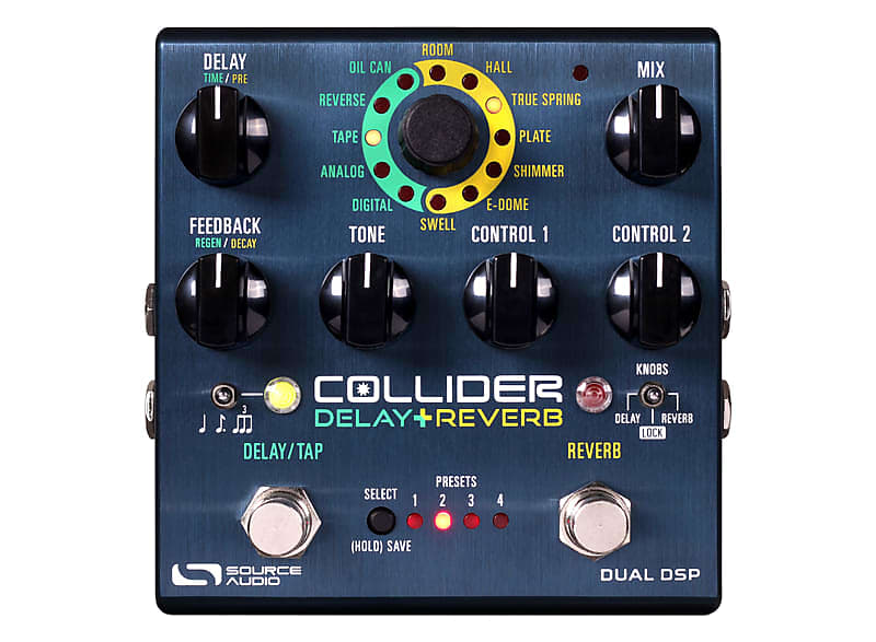 ギター Source Audio SA263 Collider Delay+Reverb Source Audio Sa263 Collider Stereo Delay Reverb Effects