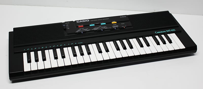 Vintage 1980s Casio MT 105 Casiotone Mini Keyboard Synthesizer