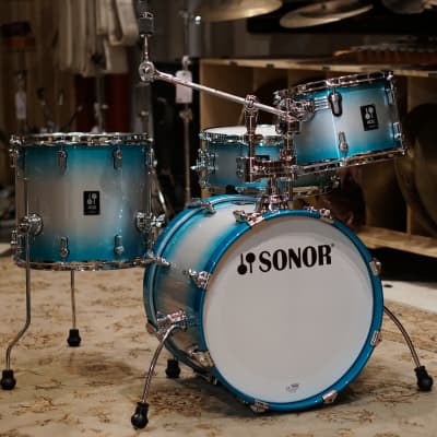 Sonor 12/14/18/6x14" AQ2 Bop Kit Drum Set 2023 - Aqua Silver Burst image 1